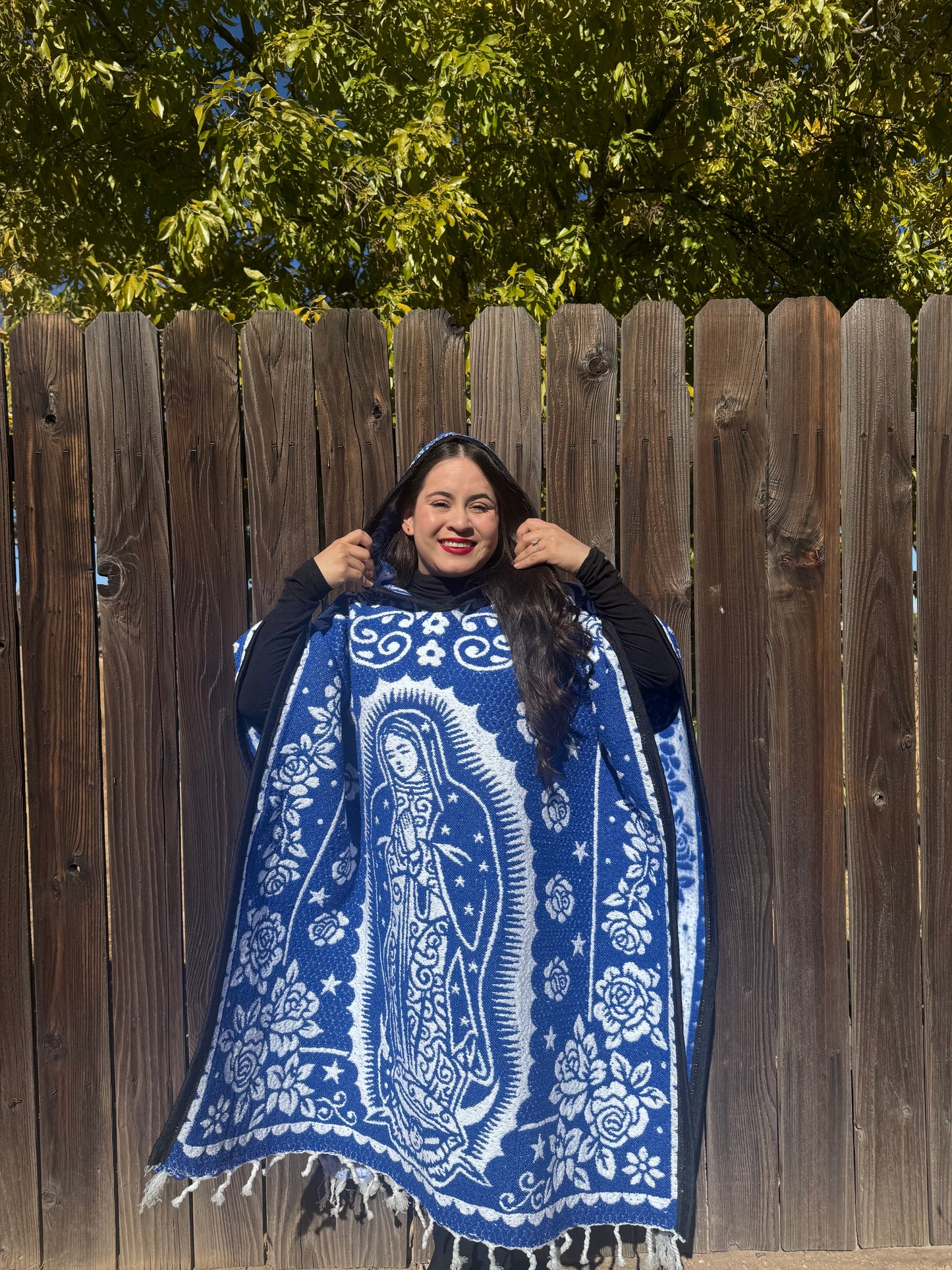 Virgen Poncho Afelpado Blue