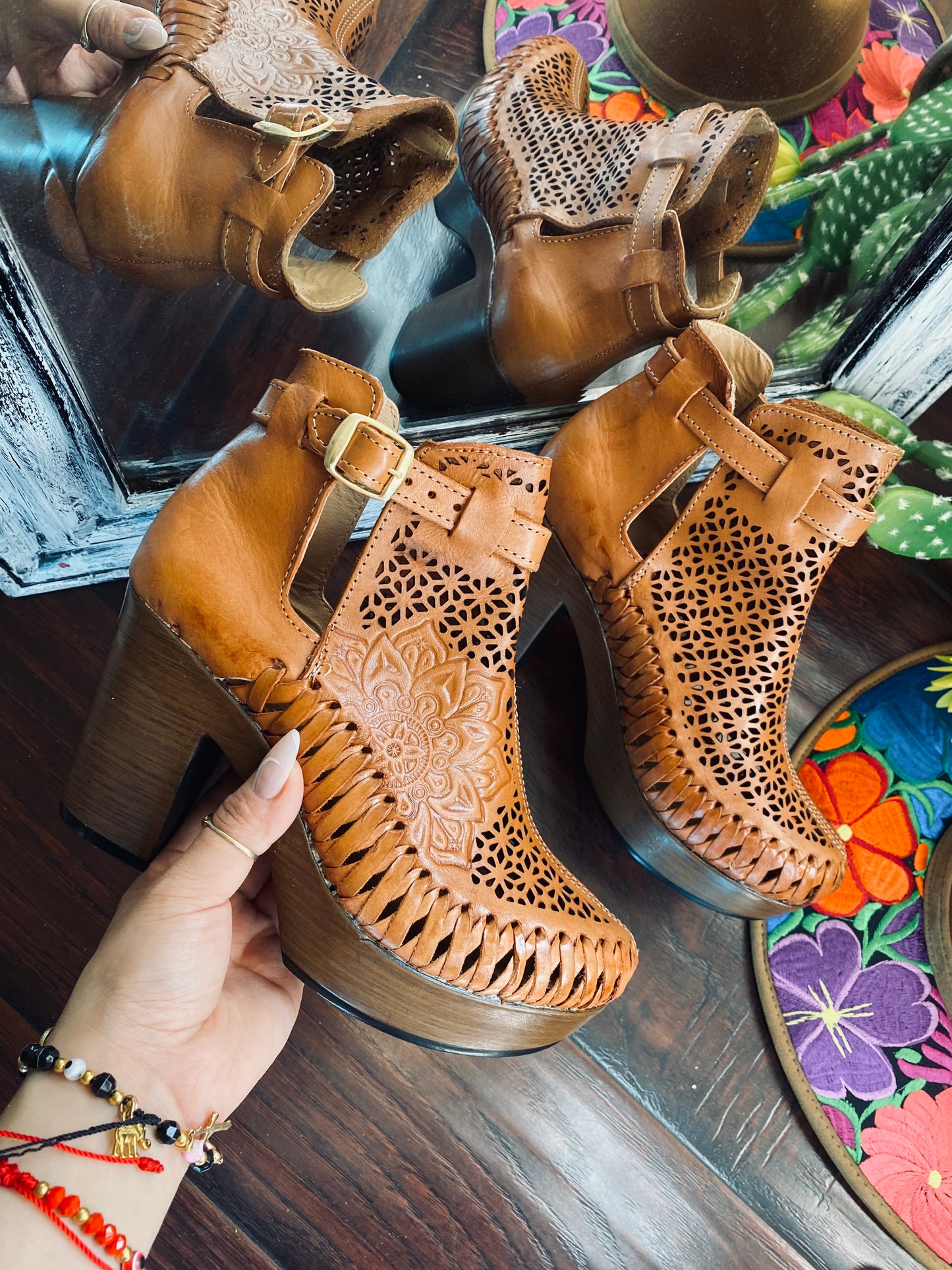 Amelia Booties Tan