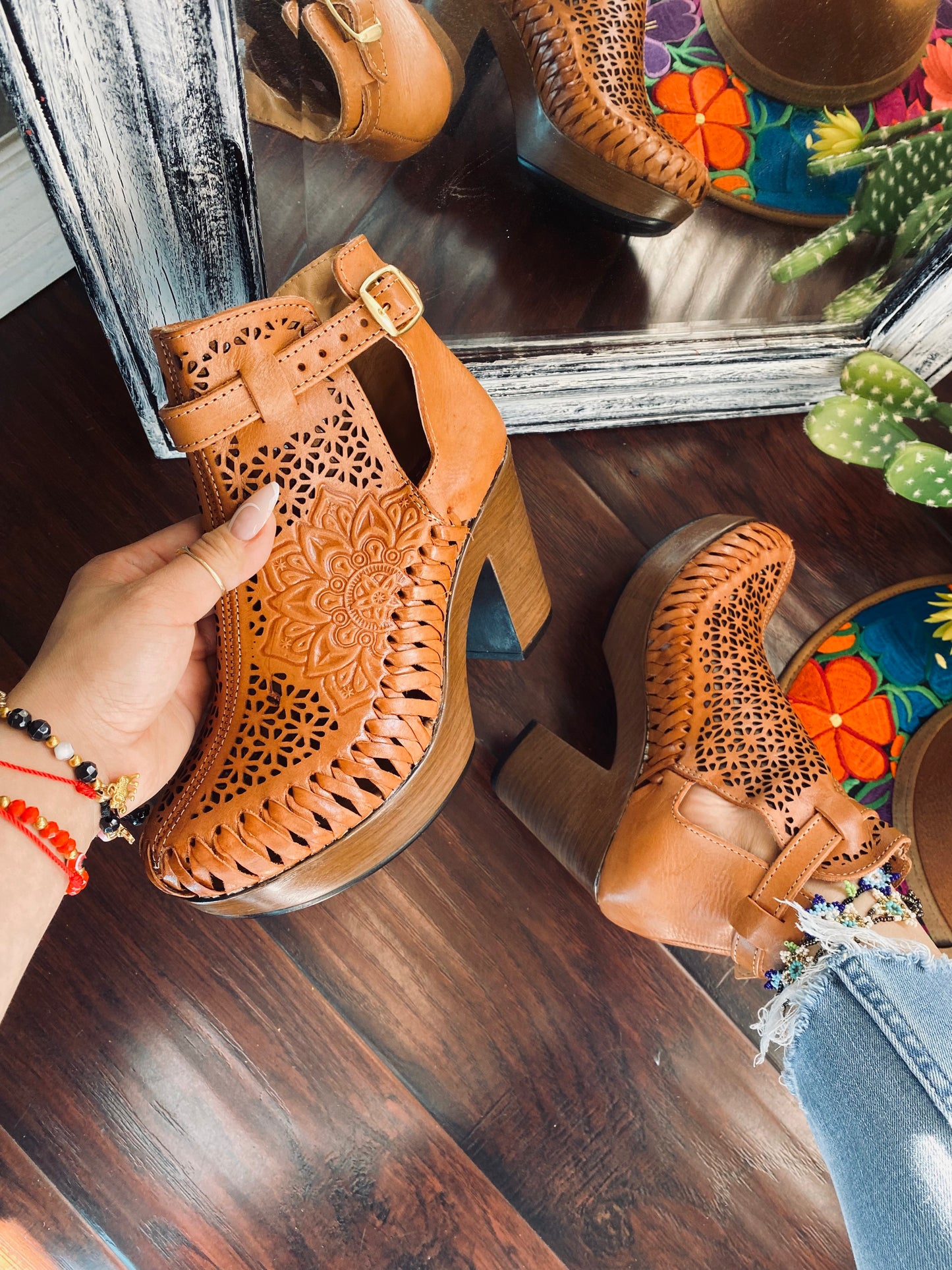 Amelia Booties Tan