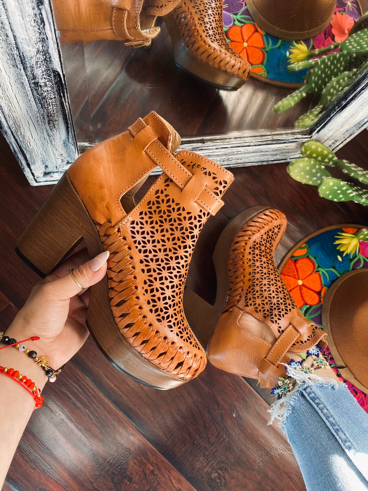 Amelia Booties Tan