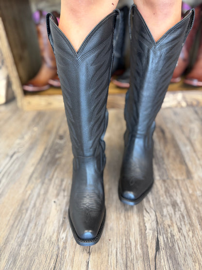 Victoria  Black Boots- Heel