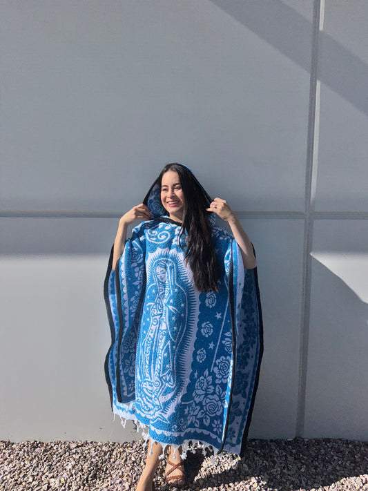 Virgen Poncho Afelpado Blue