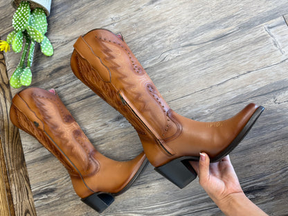 Blanca Brown Boots  - Heel