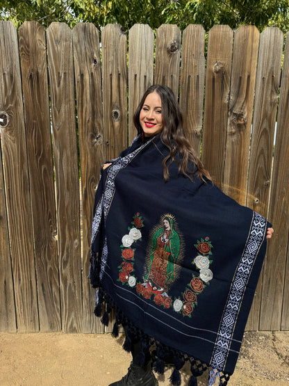 Virgencita shawl/ throw blanket
