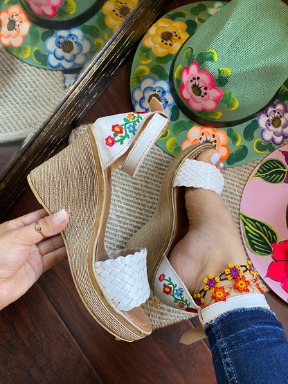 Rosalia White wedges