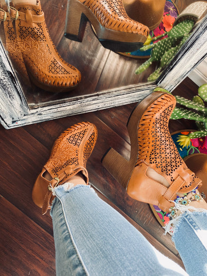 Amelia Booties Tan